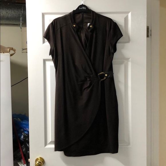 Joseph Ribkoff size 16 brown dress - Picture 1 of 3